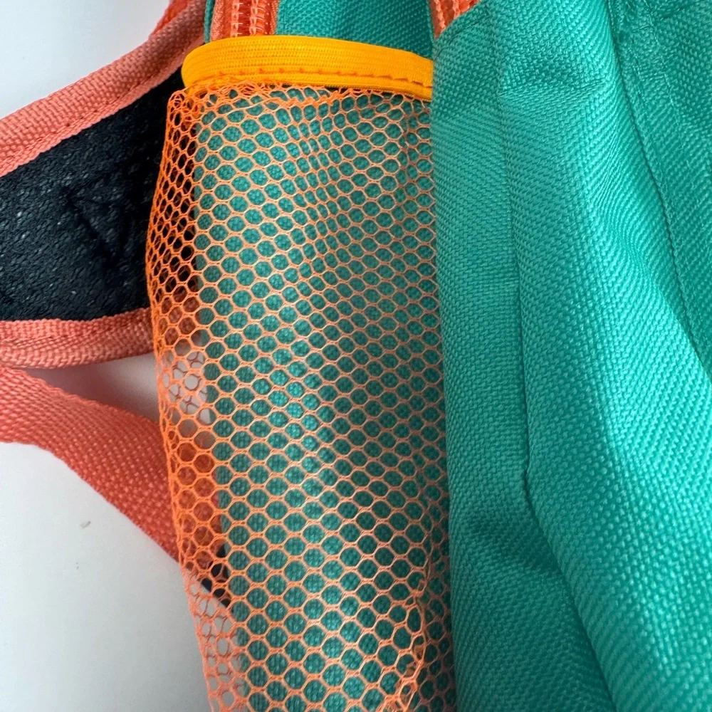 Vibrant‎ Green and Orange Backpack with Classic Design